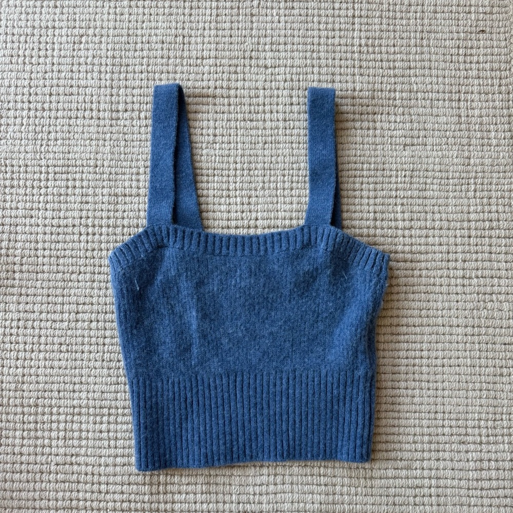 & Other Stories Soft Blue Knit Sweater